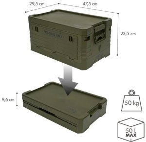 NCB4001 SKŁADANA SKRZYNIA KEMPINGOWA Z POKRYWĄ 50L NILS CAMP 3