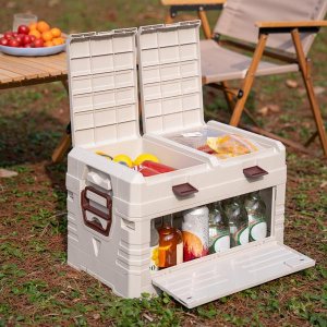 NCB4003 SKŁADANA SKRZYNIA KEMPINGOWA Z POKRYWĄ 50L NILS CAMP 11