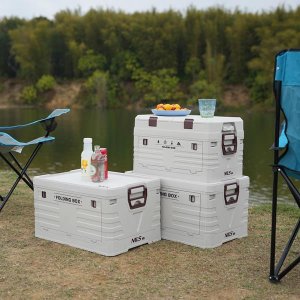 NCB4003 SKŁADANA SKRZYNIA KEMPINGOWA Z POKRYWĄ 50L NILS CAMP 13