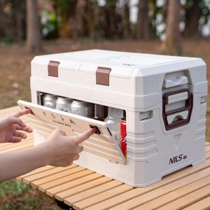 NCB4003 SKŁADANA SKRZYNIA KEMPINGOWA Z POKRYWĄ 50L NILS CAMP 9