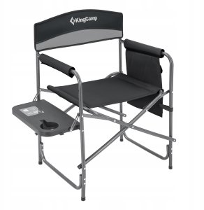 KingCamp Krzesło na Plażę Biwak Wędkarskie Turystyczne Składane KING CAMP Black Grey 7