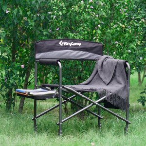 KingCamp Krzesło na Plażę Biwak Wędkarskie Turystyczne Składane KING CAMP Black Grey 9