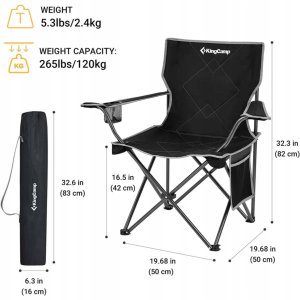 Krzesło na Plażę Biwak Wędkarskie Turystyczne Składane KING CAMP Lotus 2