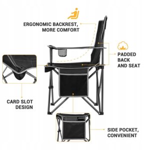 Krzesło na Plażę Biwak Wędkarskie Turystyczne Składane KING CAMP Lotus 6