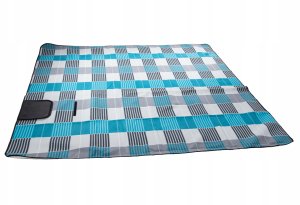 Koc plażowy z izolacją 200x200 (szaro-niebieski) (12) 5