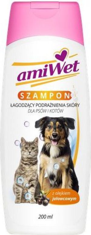 Amiwet Szampon łagodzący podrażnienia dla psa i kota 200ml 1
