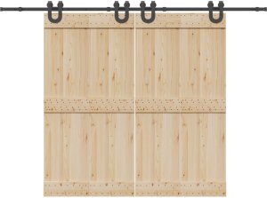 vidaXL System do montażu drzwi przesuwnych, 400 cm, stal, czarny 1