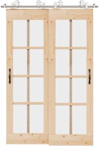 vidaXL System do mocowania drzwi przesuwnych, 183 cm, stal, srebrny 1