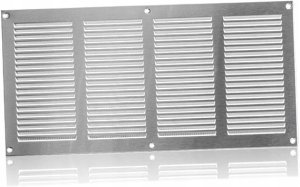 Metal ventilation grille MR4020, 400 x 200 mm, white. 1