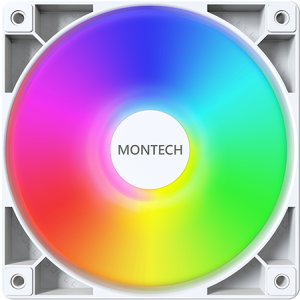 Montech GF120 PWM ARGB Lüfter, 3er Pack - 120mm, weiß 3