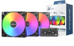 Montech GF120 PWM ARGB Lüfter, 3er Pack - 120mm, schwarz 4