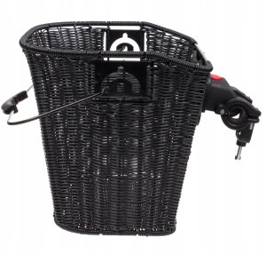 Kosz Verso SH-Z013 na kierownicę mocowany click pleciony czarny 330x250x240 Uniwersalny 3