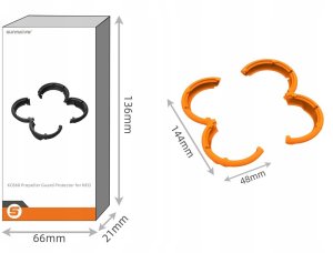 OSŁONA OCHRONA OSŁONY ZABEZPIECZENIE ŚMIGŁA ŚMIGIEŁ GUMOWE DO DRONA DJI NEO - CYAN 15
