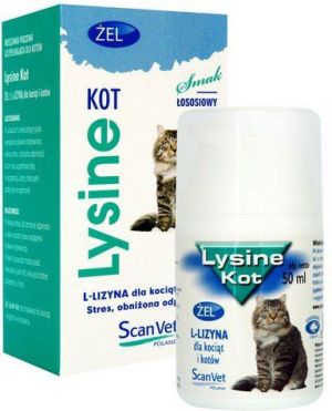 ScanVet Lysine kot żel - preparat z L-lizyną dla kotów i kociąt żel 50ml 1