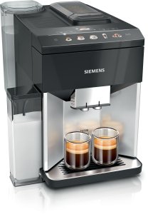 Siemens EQ.500 TQ513D01, Espresso machine, 1.9 L, Coffee beans, Built-in grinder, 1500 W, Black, Silver 1