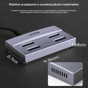 Stacja dokująca Unitek USB4 4-kieszeniowa stacja dokująca/ klonująca M.2 SSD 18