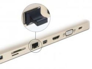 Delock Osłona przeciwkurzowa gniazda RJ45 żeńskiego z uchwytem 10 szt. czarna (64020) 2
