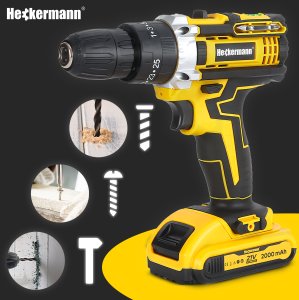 Wiertarko-wkrętarka Heckermann AJW20 21 V 2 x akumulator 2 Ah 2