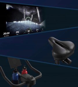 MERACH Rower domowy do 122 kg monitorem spinning bike do treningu kardio 7