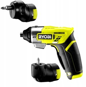 Cordless screwdriver RYOBI RSD4-120TA2, 4.0 V, 2.0 Ah Li-ion, 5 Nm, with accessories for turning in corners 1