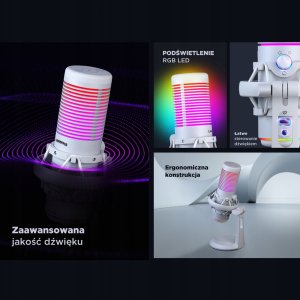 Mikrofon Rampage Bemol RGB biały (BEMOL-W) 8