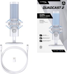 Mikrofon HyperX Quadcast 2 biały (AN1D9AA) 6