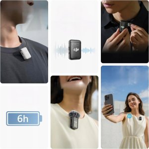 Mikrofon DJI Mic 2 nadajnik mikrofon bezprzewodowy redukcja szumów 2024 6