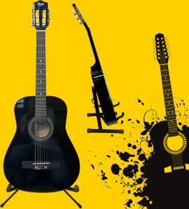 V-Tone V-TONE BCG BK gitara klasyczna 4/4 3x kostka do gry akordy zestaw 5