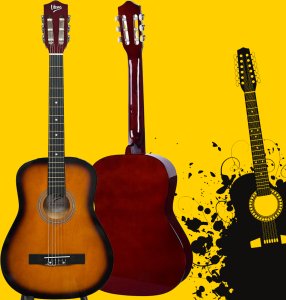 V-TONE BCG SB gitara klasyczna 4/4 3x kostka do gry akordy zestaw 4