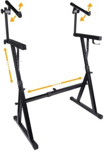 DNA KEY 2 statyw pod klawisze podwójny regulowany solidny 3