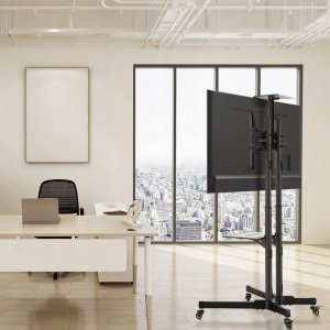 DNA TV STAND statyw podłogowy czarny stalowy uchwyt do telewizora 32-70 do 50 kg 2