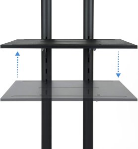 DNA TV STAND statyw podłogowy czarny stalowy uchwyt do telewizora 32-70 do 50 kg 4