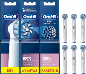 Oral-B Pro Sensitive Clean Toothbrush heads, White 1