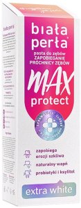 Biała Perła Max protect extra white wybielająca pasta do zębów 75ml 1