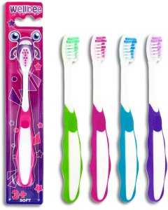 Wellbee Kids Szczoteczka dla dzieci (3+) Soft - mix kolorow 1