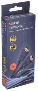 Solight HDMI kabel s Ethernetem, HDMI 1.4 A konektor - HDMI 1.4 A konektor, blistr, 1m 1