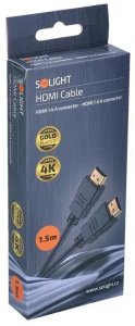 Solight HDMI kabel s Ethernetem, HDMI 1.4 A konektor - HDMI 1.4 A konektor, blistr, 1,5m 1