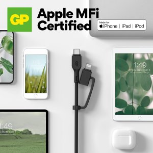 Kabel USB GP USB-A - USB-C 1.5 m Czarny (GPCBCCBVBKUSB971) 2