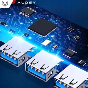 Adapter HUB 7w1 Alogy przejściówka USB-C / USB do USB 3.0 4x USB 2.0 2x USB-C 2.0 4