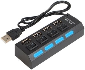 86-075# Rozgałęźnik usb wt.a-4xgn.a hub-07 czarny 1