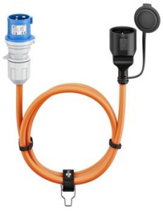 Kabel adaptera CEE, wtyczka CEE do gniazda styku ochronnego, 1,5 m - Długość kabla 1.5 m 1