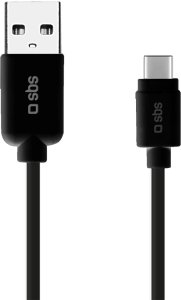 Kabel USB SBS Mobile USB-A - USB-C 1 m Czarny (8018417245923) 2