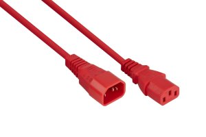 Kabelmeister SK1430-R010 kabel zasilające Czerwony 1 m IEC C14 IEC C13 1