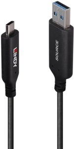 Lindy 43395 kabel USB USB 3.2 Gen 1 (3.1 Gen 1) 10 m USB A USB C Czarny 1