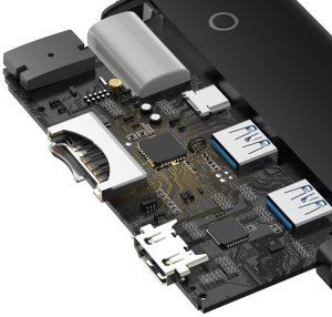 HUB USB Baseus Lite Series 1x SD 1x USB-C 1x microSD 1x HDMI  + 2x USB-A 3.2 Gen1 (WKQX050101) 7