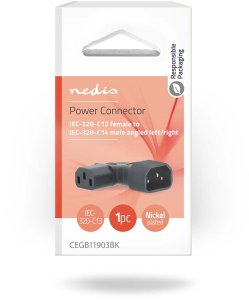 Nedis CEGB11903BK zmieniacz płci / kabli IEC-320-C13 IEC-320-C14 Czarny 5