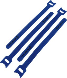 Opaska rzepowa do kabli z oczkiem, długość 200mm, szer.12 mm, niebieski ALANTEC 1