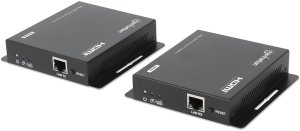 System przekazu sygnału AV Manhattan MANHATTAN 1080p60Hz HDMI KVM over IP Extender Set Przedłużacz sygnału HDMI do 120m przez kabel Cat6 lub sieć IP 4