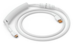 Glorious GMMK Coiled Cable Ghost White, Spiralkabel, USB-C/USB-A - wei 1