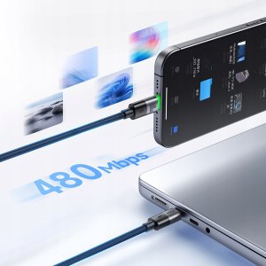 Mcdodo MCDODO KABEL USB-C 2W1 SZYBKIE ŁADOWANIE DO IPHONE 14 MACBOOK LED 100W 2M 4